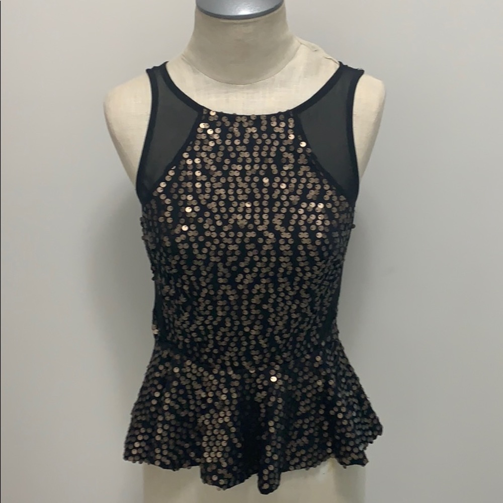 Sequin Peplum Top
